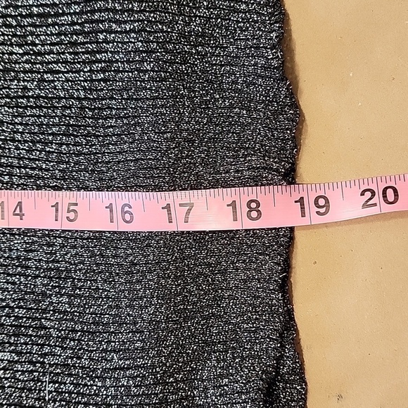 Xhilaration Size S Black with Silver Metallic A Line Swing Skirt, GUC - Picture 6 of 9